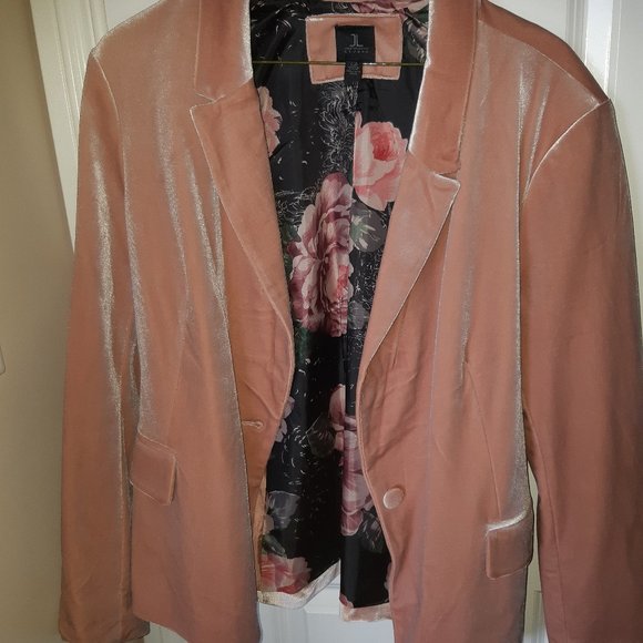 Womans blush coloured velvet blazer - Picture 1 of 5